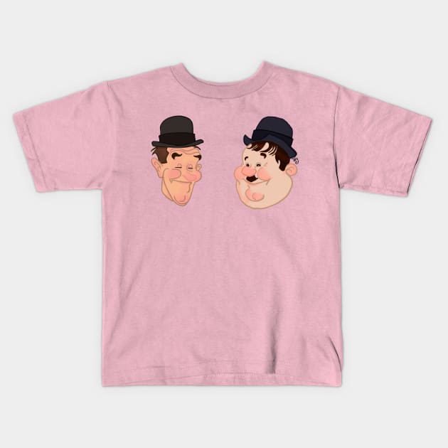 Stan & Ollie Kids T-Shirt by TristanYonce